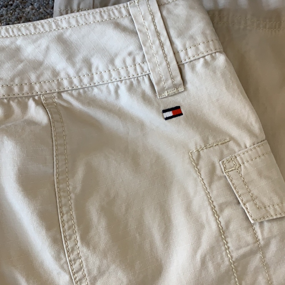 Tommy Hilfiger Wide Leg Cotton Sheeting Pants - Picture 3 of 9